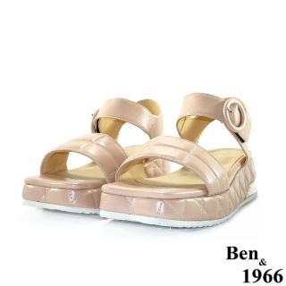 【Ben&1966】高階頭層羊皮流行厚底涼鞋-粉橘