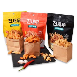【CRISPY SNACK】韓國熱賣風味脆蝦頰 蝦頭餅乾 三款風味任選x6包(零食/炸蝦頭/蝦餅)