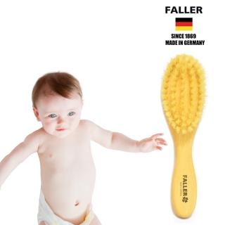 【FALLER 芙樂】德國製白豚鬃寶寶嬰兒用髮梳天然豚鬃(乾刷/嬰兒寶寶按摩梳頭潔顏/99狂購)