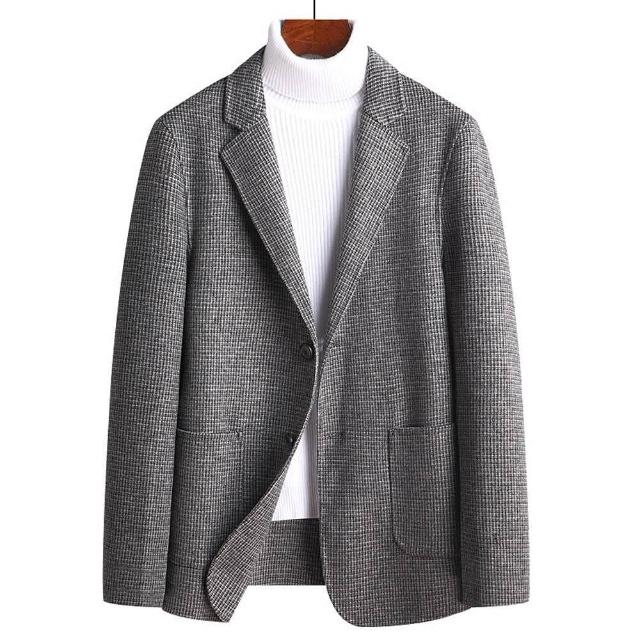 【米蘭精品】現貨+預購 毛呢外套羊毛西裝(保暖手工雙面呢修身休閒男外套4色74de56)