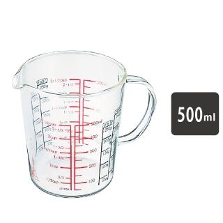 【HARIO】玻璃手把量杯 500ml／CMJW-500(耐熱玻璃)
