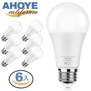 【AHOYE】12W 3000K暖光 LED燈泡 全電壓110V~265V 六入組