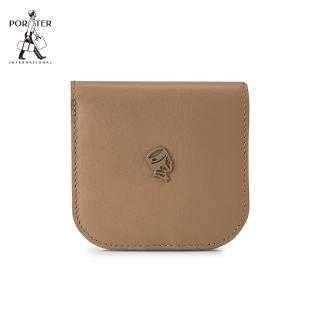 【PORTER INTERNATIONAL】內斂質蘊CENTRIC真皮雙折短夾(棕褐)