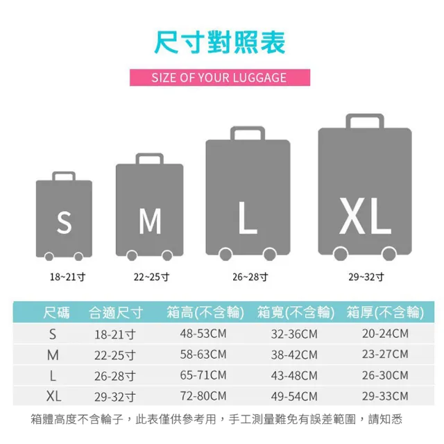 【HH】環遊世界行李箱保護套L 26-28吋(行李箱套 耐磨雙側隱形拉鏈)