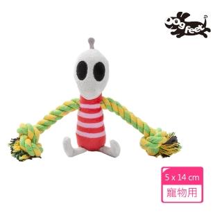 【Dogfeet】寵物星球玩具《外星人》發聲玩具 潔牙玩具(貓狗適用 啾啾聲 繽紛色彩 寵物玩具 抗憂鬱玩具)