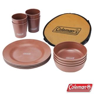 【Coleman】四人份有機餐具套裝組 餐盤x4.杯子x4.碗x4/環保餐具(CM-38927)