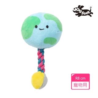 【Dogfeet】寵物星球玩具《地球》發聲玩具 潔牙玩具(貓狗適用 啾啾聲 繽紛色彩 寵物玩具 抗憂鬱玩具)
