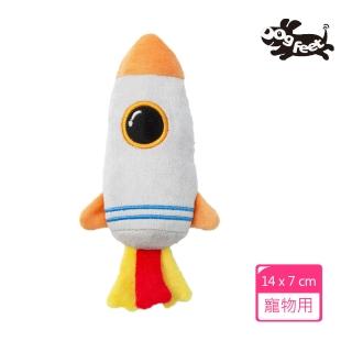 【Dogfeet】寵物星球玩具《火箭》發聲玩具 潔牙玩具(貓狗適用 啾啾聲 繽紛色彩 寵物玩具 抗憂鬱玩具)