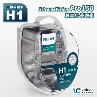【Philips 飛利浦】H1 X-tremeVision Pro150(夜勁光第二代+150% H1大燈燈泡)