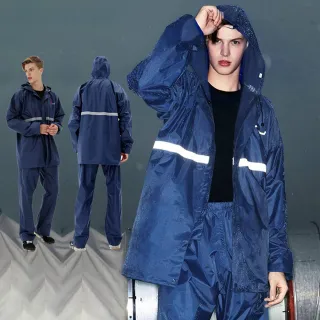 【YUNMI】兩件式雨衣套裝 雨衣雨褲 成人雨衣 機車騎行反光雨衣