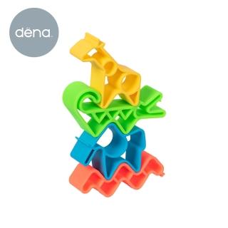 【dena 西班牙】多功能軟積木疊疊樂-動物朋友-螢光色(益智玩具/固齒器/洗澡玩沙玩具/軟積木/兒童禮物)