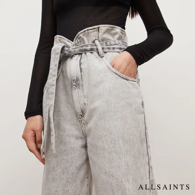 【ALLSAINTS】SAMMY 高腰純棉大口袋綁帶牛仔褲 WE001W(直筒版型)