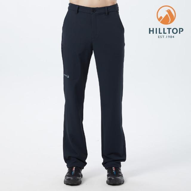 【Hilltop 山頂鳥】Trekking Medium Weight 男款超潑水彈性保暖長褲 PH31XMN2 黑