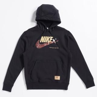 【NIKE 耐吉】NSW HOODIE 長袖上衣 帽T 刷毛 咖啡豆LOGO 保暖(DX6513-010)