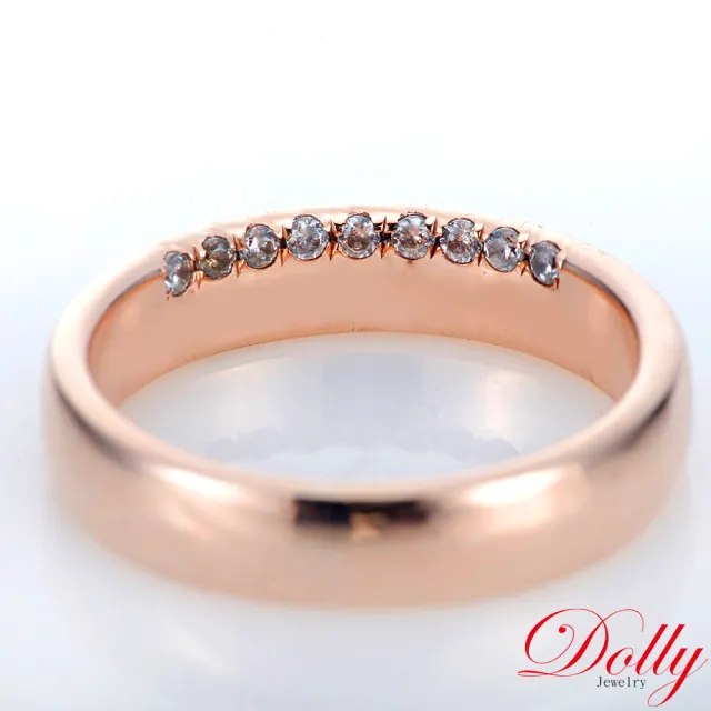 【DOLLY】14K金 求婚戒玫瑰金鑽石戒指