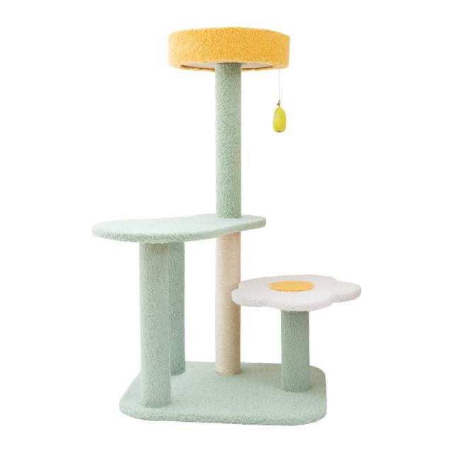 【PETPANNY 陪陪你】酪梨蛋雙層貓跳台(貓玩具、貓爬架、貓抓板、貓跳台、大型貓跳台)