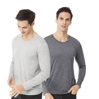 【BVD】2件組石墨烯蓄熱圓領長袖上衣(石墨烯 恆溫 蓄暖)