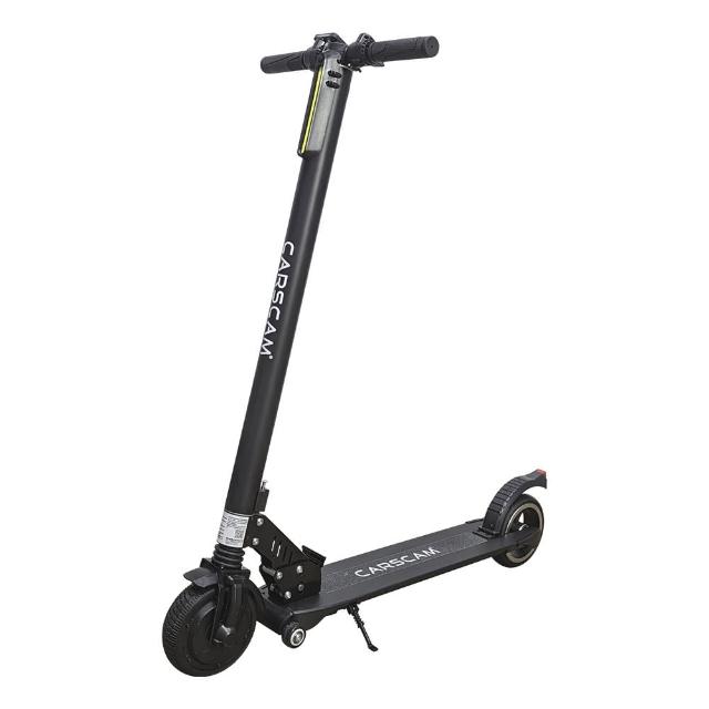 【CARSCAM】LED大燈鋁合金6.5吋避震輔助輪折疊電動滑板車
