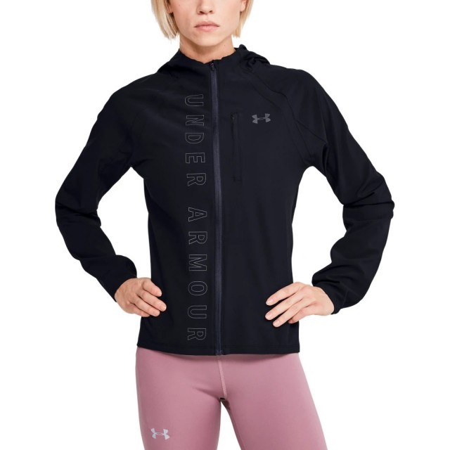 【UNDER ARMOUR】Qualifier連帽外套 女款 連帽外套 黑色(1350202-001)