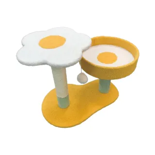 【PETPANNY 陪陪你】蛋花矮柱貓跳台(貓玩具、貓爬架、貓抓板、貓跳台)