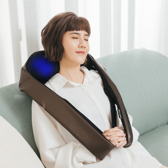 【DOCTORAIR】3D無線肩頸深層按摩器MN-05(咖)