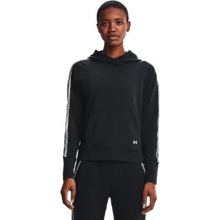 【UNDER ARMOUR】Rival Terry連帽長袖套頭衫 女款 連帽上衣 黑色(1360904-001)