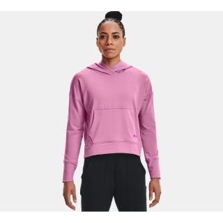 【UNDER ARMOUR】Rival Terry連帽長袖套頭衫 女款 連帽上衣 粉色(1360904-680)