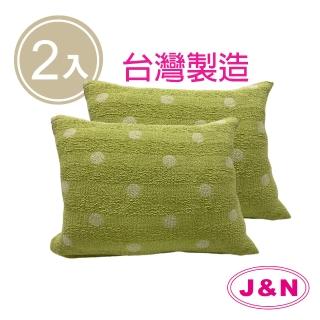 【J&N】圓點彈性腰枕28*40-綠色(---2入)