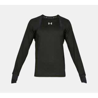 【UNDER ARMOUR】排汗快乾長T-Shirt 男款 長袖上衣 暗綠色(1317486-357)