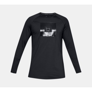 【UNDER ARMOUR】長厚T-Shirt 男款 長袖上衣 黑色(1320946-001)