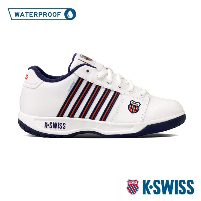 【K-SWISS】防水老爹鞋 Eadall WP-男-白/藍/紅(06781-112)