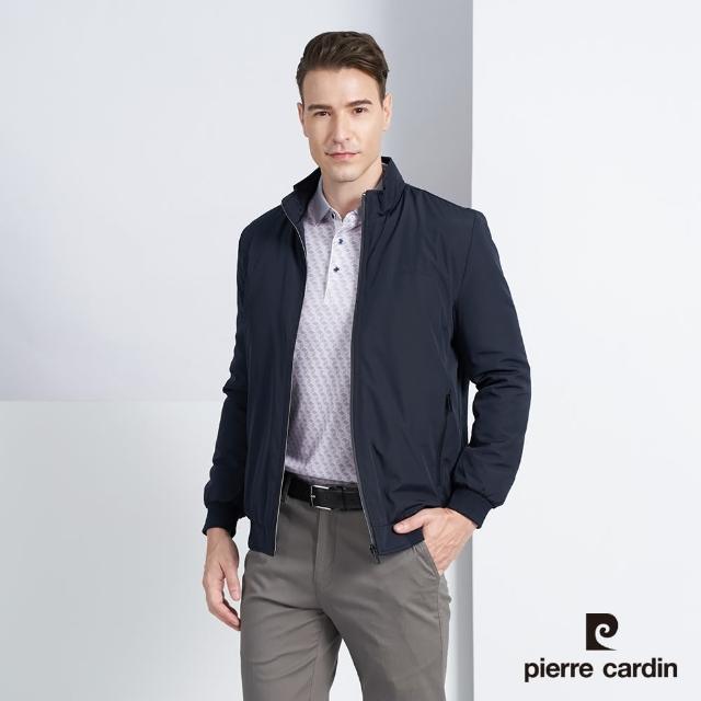 【pierre cardin 皮爾卡登】商務休閒 男款 經典保暖鋪棉外套-深藍色(5225765-38)