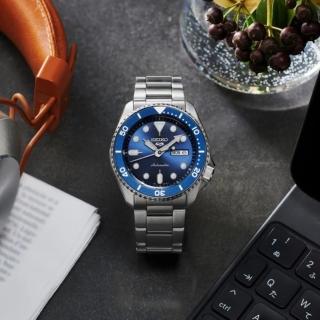 【SEIKO 精工】5號 Sports 系列 運動時尚潮流機械腕錶 / 藍x銀 42.5mm SK037(4R36-07G0B/SRPD51K1)