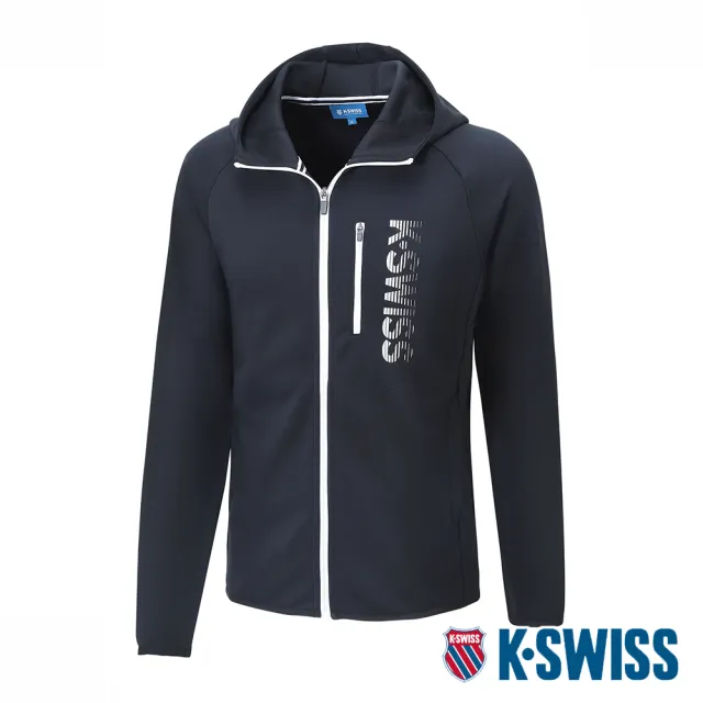 【K-SWISS】連帽運動外套 PF Raglan Jacket-女-黑(197255-008)