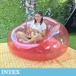 【INTEX 原廠公司貨】粉紅透明充氣沙發/充氣椅(66501NP)