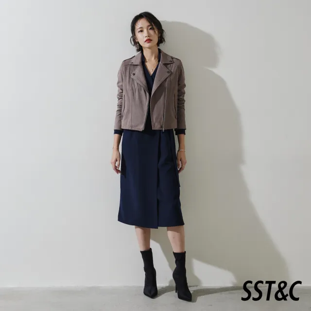 【SST&C 最後55折】女士麂皮騎士外套-多色任選