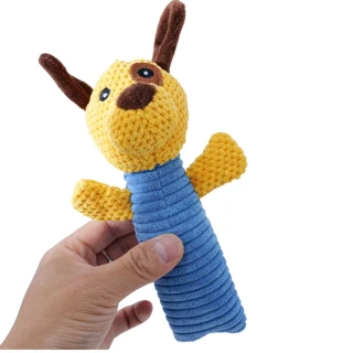 【May Shop】3入組 寵物玩具青蛙 牛 狗寵物毛絨玩具玉米絨狗狗發聲玩具(寵物玩具 發聲玩具)