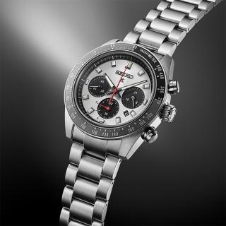 【SEIKO 精工】PROSPEX SPEEDTIMER 熊貓三眼太陽能計時錶-41.4mm 父親節 (V192-0AH0N SSC911P1)