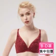 【Swear 思薇爾】花漾心機系列B-D罩刺繡蕾絲包覆女內衣(心機紅)