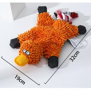 【May Shop】2入組 拖把絨寵物玩具狗狗玩具寵物毛絨玩具(寵物玩具 發聲玩具)