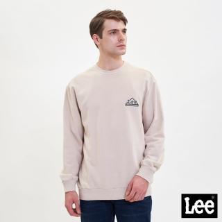 【Lee 官方旗艦】男裝 長袖厚T / 胸前三角 小LOGO 共2色 舒適版型(LL22040797W / LL220407745)
