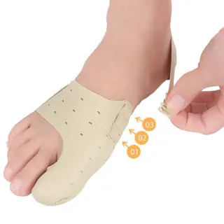 【DAYOU】los1375薄款透氣日夜用大腳拇指腳趾器拇趾皮革矯正帶男女通用透氣輕盈(大友)