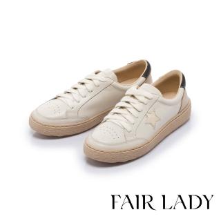 【fair lady】軟實力 潮流街拍星星厚底休閒鞋(流沙金、502194)