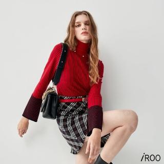 【iROO】高領寬袖經典設計長袖上衣