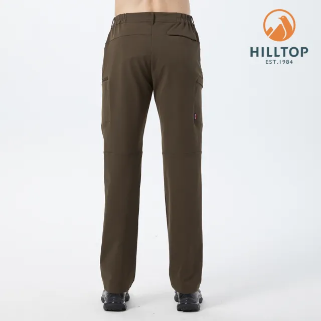 【Hilltop 山頂鳥】Outdoor Lightweight 男款戶外休閒超潑水輕量彈性長褲 PH31XMN0 褐