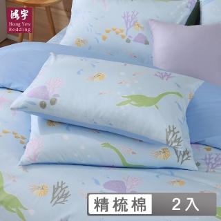 【HongYew 鴻宇】100%美國棉 信封式枕套-恐龍小海格(2入)