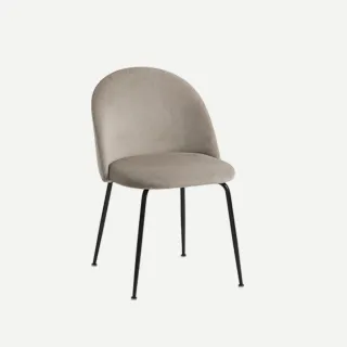 【MH 家居】格尼天鵝絨布餐椅-2入(休閒椅/椅子/餐桌椅/布餐椅)