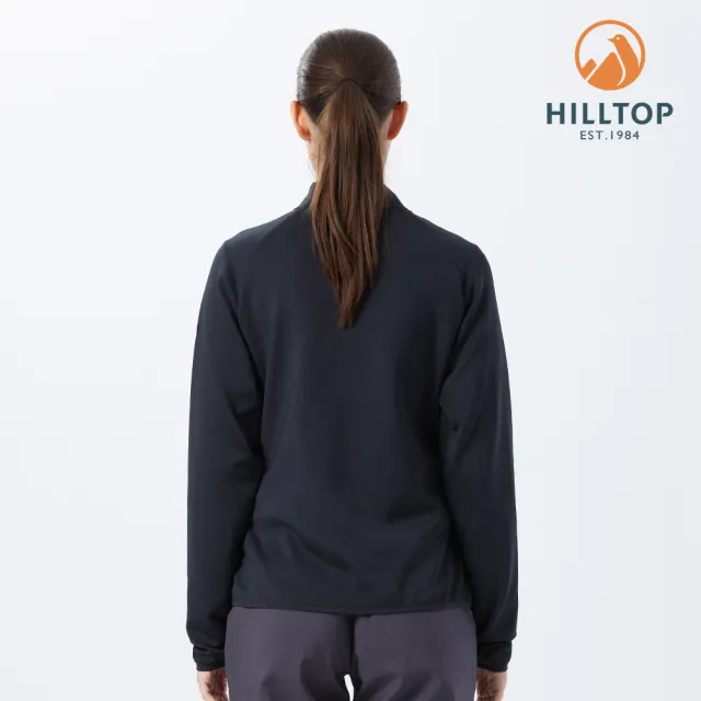 【Hilltop 山頂鳥】PRIMALOFT Filled Fleece 女款保暖科技棉刷毛外套 PH22XFX9 黑