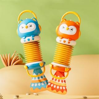 【fun toys 童趣】幼兒早教貓頭鷹音樂手風琴玩具(幼兒玩具)