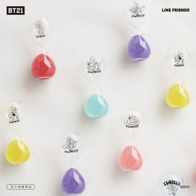 【CarryPlus】BT21花漾10分鐘沙漏計時器-SHOOKY_綠色(LINE FRIENDS官方授權)